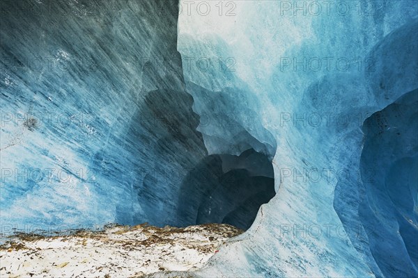 Ice tunnel in the Rhone Glacier