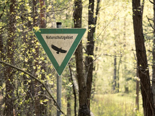 Nature reserve sign in germany text translation nature reserve