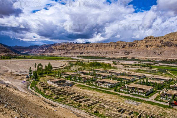 Overlook over the fertile valley of the kingdom of Guge