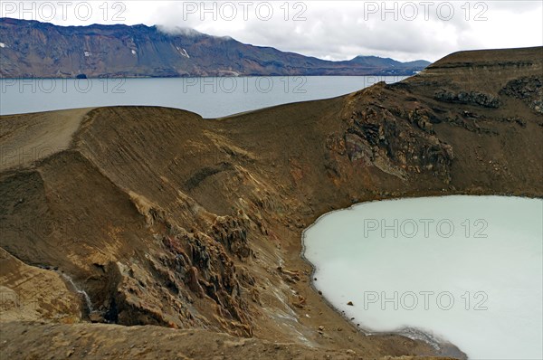 Crater lakes filled with water