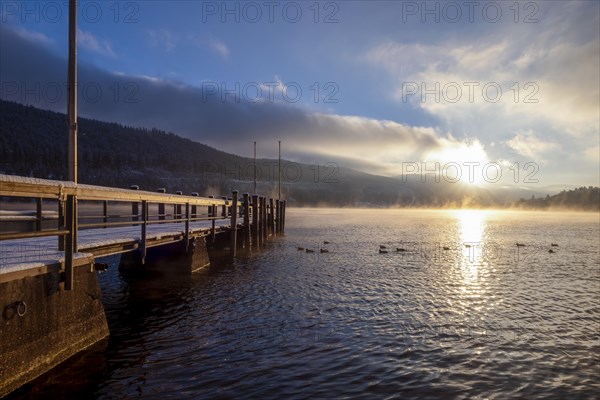 Evening light with jetty