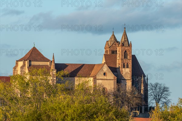 Saint-Etienne Romanesque collegiate church in Vieux-Brisach on the Munsterberg hill. Freiburg im Breisgau