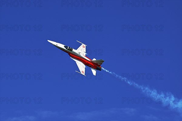 Formation flight of the Patrouille Suisse with the Northrop F-5E Tiger II