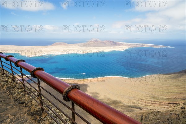 Graciosa island seen from Miraror del Rio viewpoint on Lanzarote Island