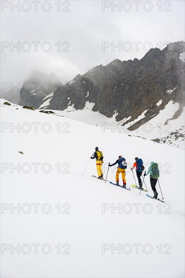 Ski tourers in winter