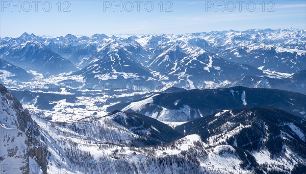 Blue sky over winter landscape