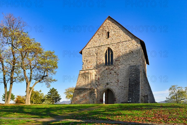 Remains of old church at carolingian imperial Abbey of Lorsch in Germany