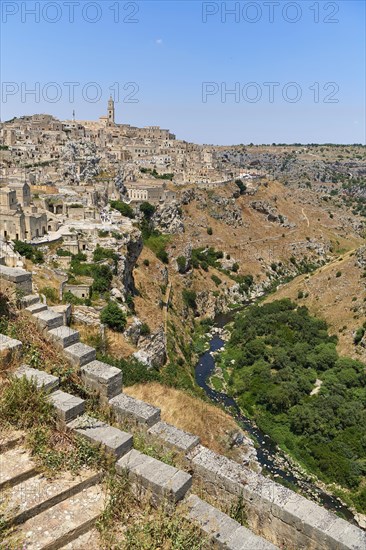 City view with the ancient cave dwellings