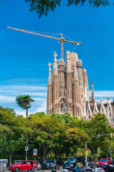 Basilica La Sagrada Familia under renovation 2022