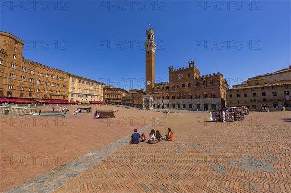 Brick pavement at the Piazza del Campo