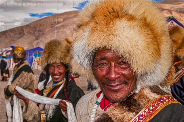 Traditional dressed man on the festival of the tribes in Gerze