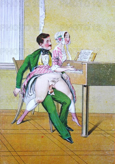 Erotic scene from the Victorian era