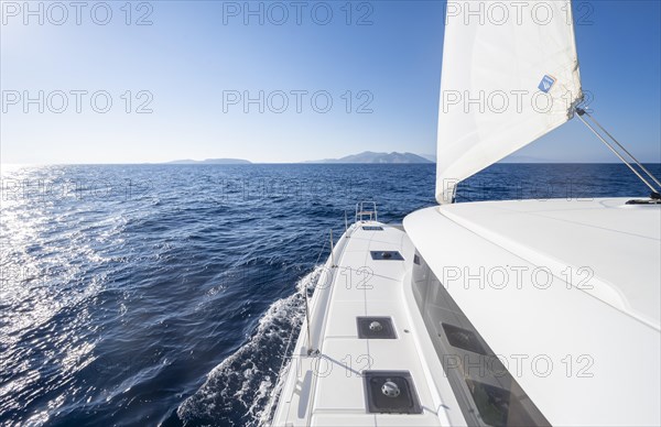 Sailing catamaran sailing on the sea