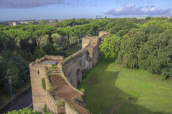 View of the Aurelian Wall from the Museo delle Mura