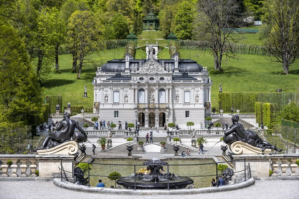 Royal Villa Linderhof Palace with fountain