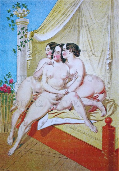 Erotic scene from the Victorian era