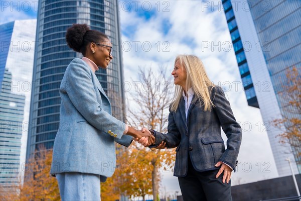 Middle-aged multi-ethnic businesswomen and executives