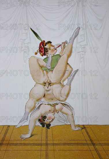 Erotic scene from the Victorian era