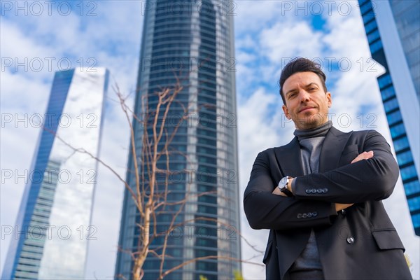 Corporate portrait of middle-aged businessman