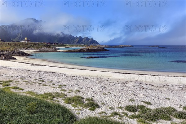 Coastline with natural beach in summer