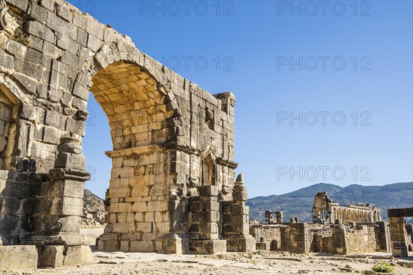 Well-preserved roman ruins in Volubilis