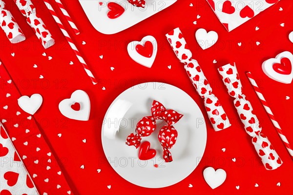 Valentine's Day decoration with candy