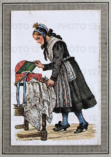 Traditional costumes in Germany in the 19th century