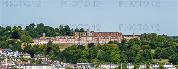Britannia Royal Naval College in Dartmouth and River Dart from Kingswear