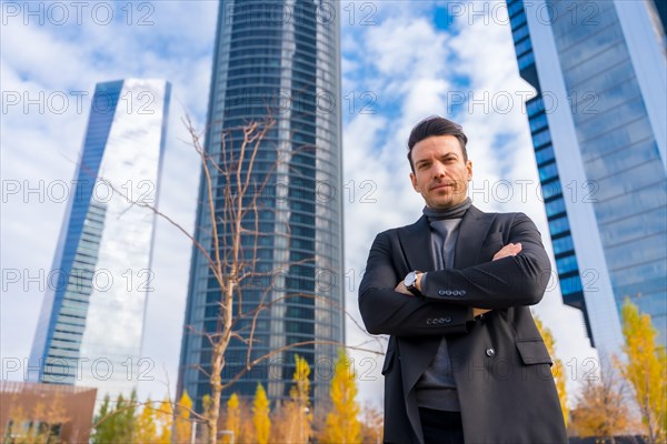 Corporate portrait of middle-aged businessman