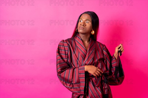 Black ethnic man in a studio