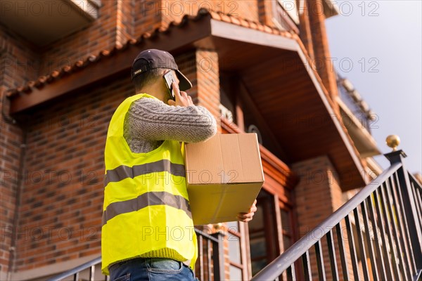 Package delivery man from an online store