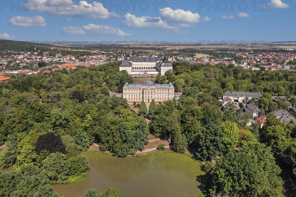 View over the English Garden to the Ducal Museum and Friedenstein Palace