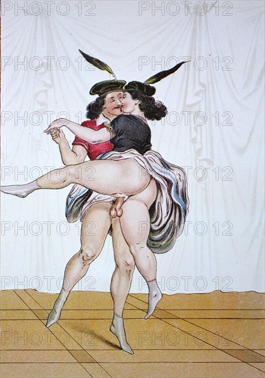 Erotic scene from the Victorian era