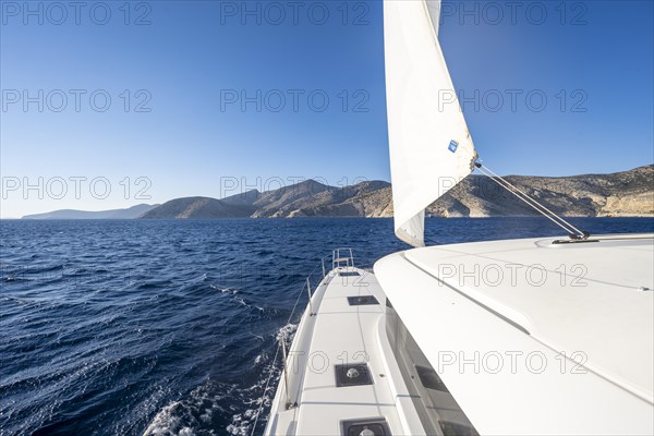 Sailing catamaran sailing on the sea