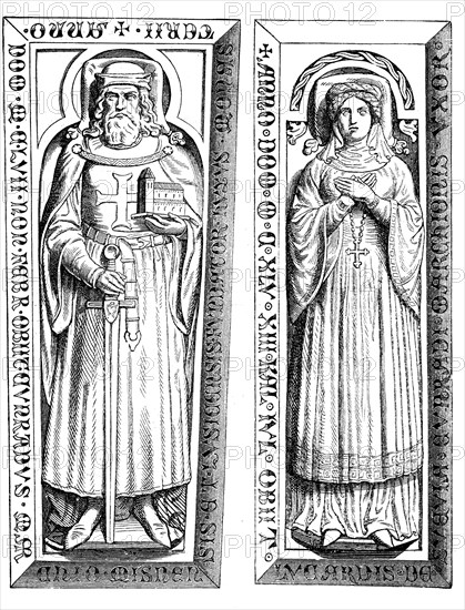 Conrad I of Wettin and his wife Luitgard of Ravenstein