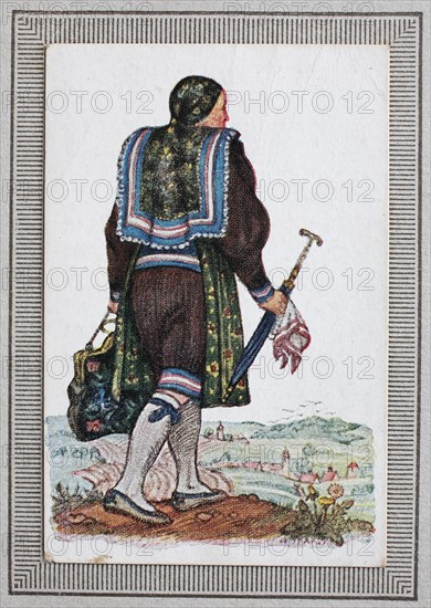 Traditional costumes in Germany in the 19th century