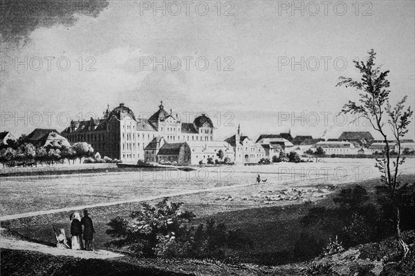 Historical view of Ellingen Castle