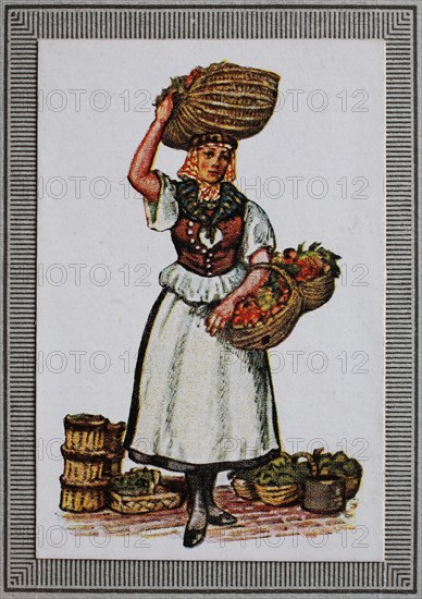 Traditional costumes in Germany in the 19th century