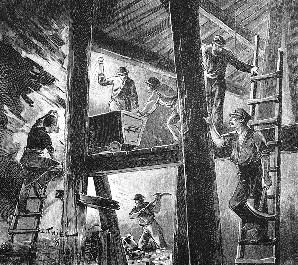 Work at work in a mine