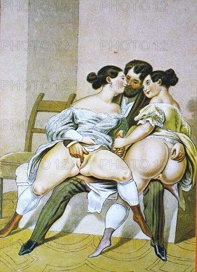 Erotic scene from the Victorian era