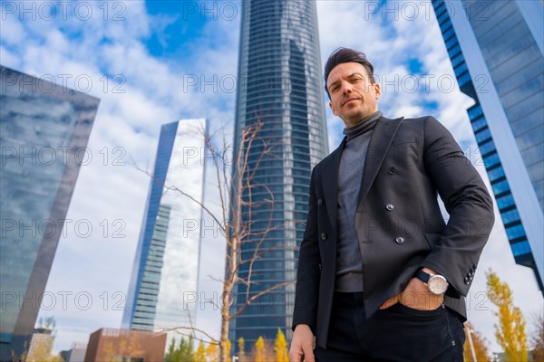 Corporate portrait of middle-aged businessman