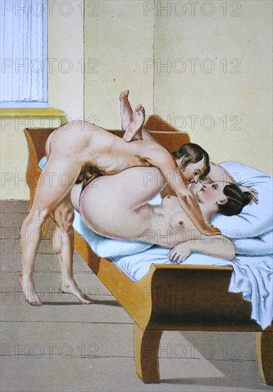 Erotic scene from the Victorian era