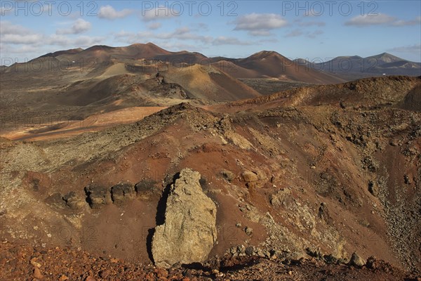 Colourful lava hills