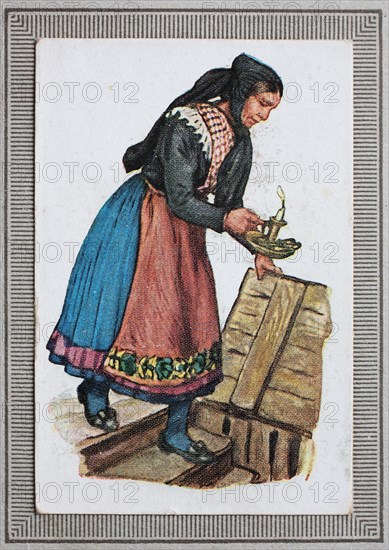 Traditional costumes in Germany in the 19th century