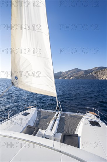 Sailing catamaran sailing on the sea