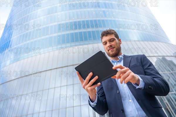 Male businessman or entrepreneur outside the office