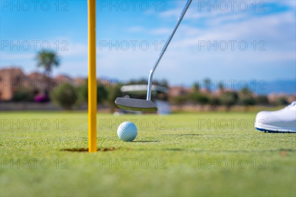 Man playing golf