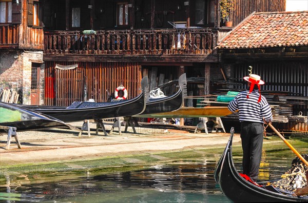 Gondola shipyard at San Trovaso in the Dorsoduro district