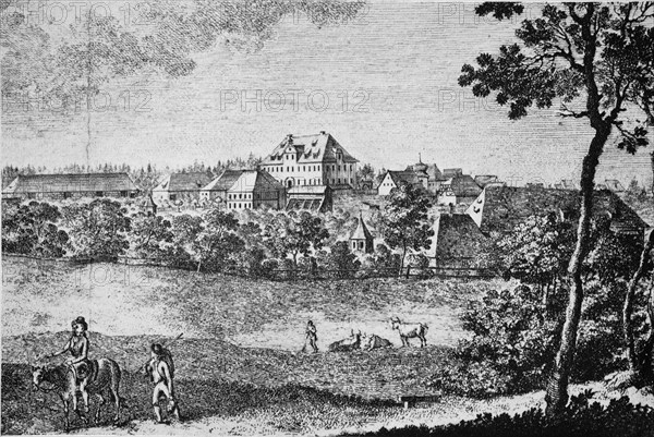 Historical view of Hemhofen Castle