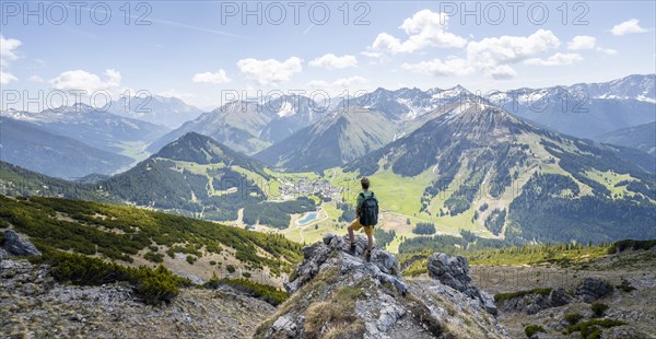 Hiker on a rock